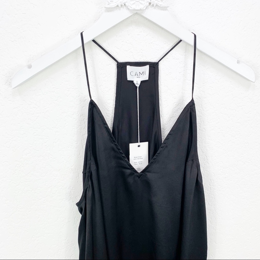 Cami NYC The Jenna Black Silk Tank Top Blouse - Picture 3 of 8